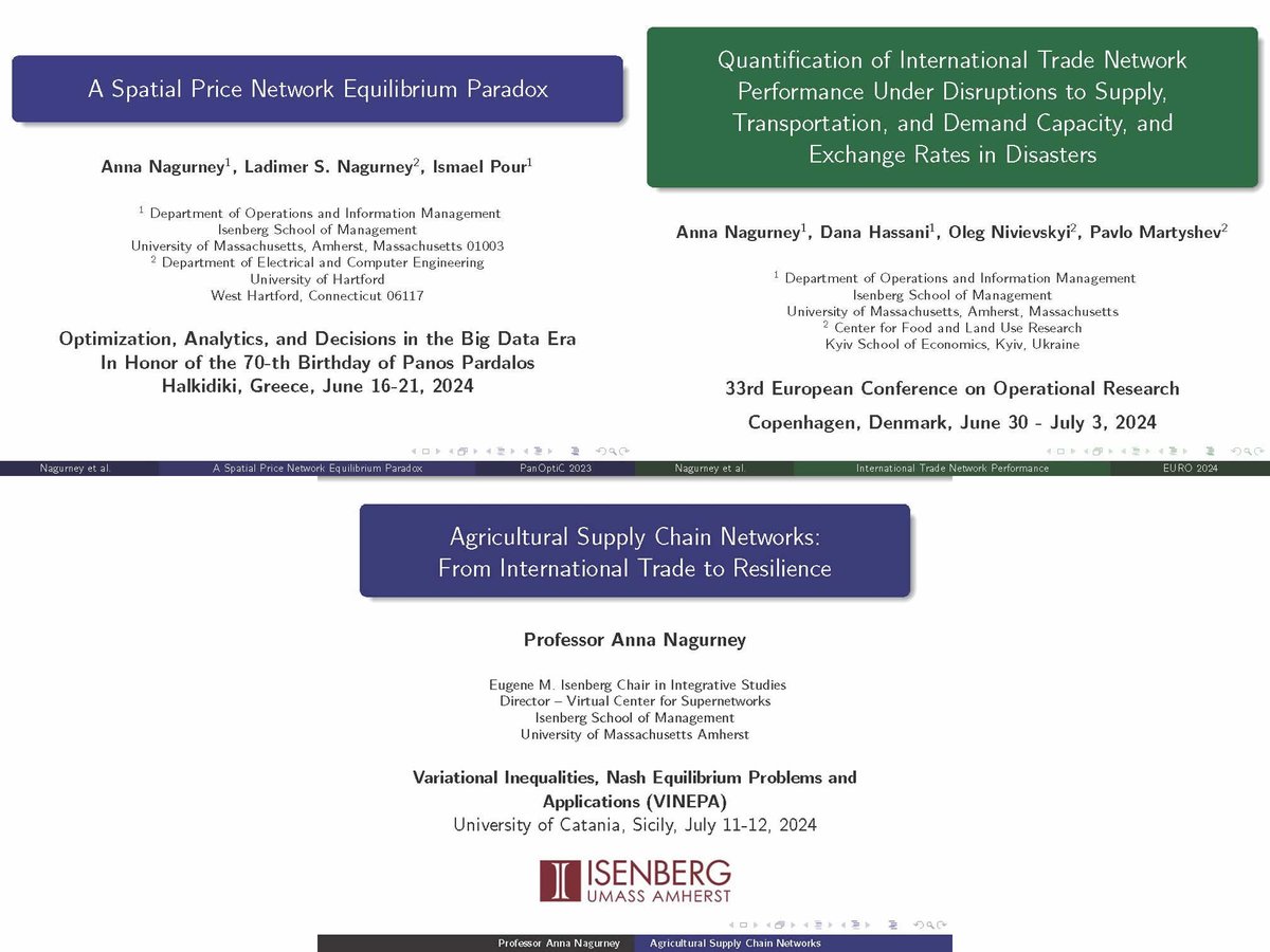 It will be a very busy summer with talks at multiple international conferences. Three talks are now finalized for Greece, Denmark &amp; Italy. I've enjoyed the collaborations with <a href="/IsmaelMPour/">Ismael Pour</a>, @hawkeceprof, @hassani_Dana, <a href="/oniviev1/">Oleg Nivievskyi</a> &amp; Pavlo Martyshev. Also, <a href="/denizbesik/">Deniz Besik, PhD</a> will present