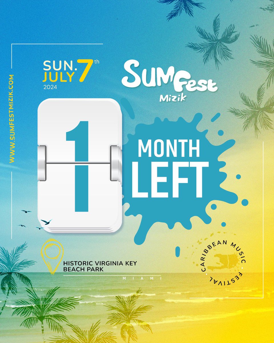 The 1-month countdown has begun! 🔥🗓️ Are you ready for the ultimate Caribbean festival experience? 🌴✨ Get ready to dance, vibe, and celebrate at Sumfest Mizik!⏳ Don't wait—tickets are selling fast! Secure your spot now only on SumfestMizik.com🎟️ <a href="/SumFestHT/">SUMFEST MIZIK</a>