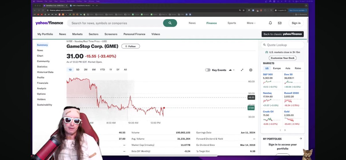 Keith Gill is a genius.  He is drinking a beer  and dressed like a clown to purposely give the impression of dumb money.  He knows exactly what he’s doing.

As a long time poker player I know a smart person when I see one.  He isn’t talking at all about market dynamics related to