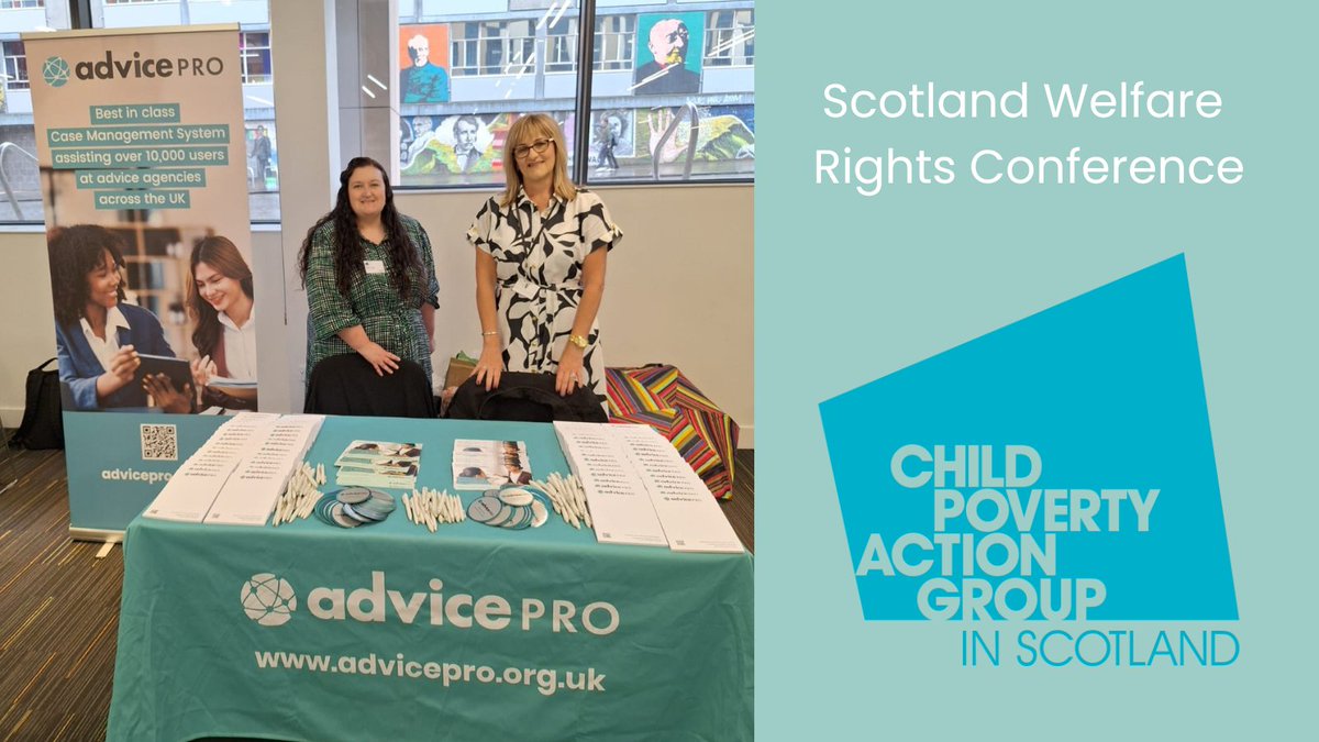 adviceprocm's tweet photo. Proud to be exhibiting at @CPAGScotland Welfare Rights Conference today. #welfarerights2024 https://t.co/MZ4UELdcBm