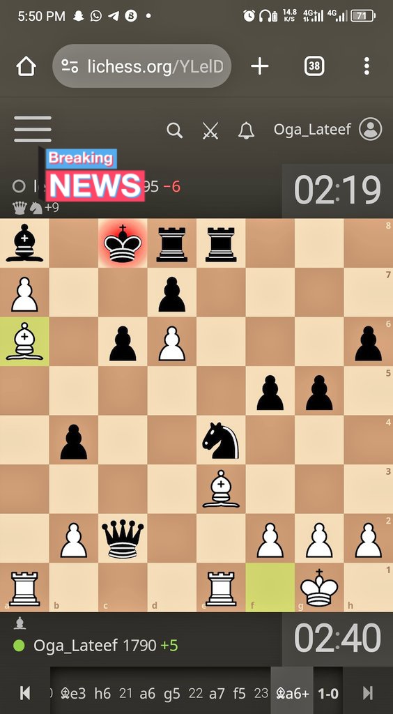 BaddestWGS1's tweet image. This kinda mate is always lovely 😍 
#chesslover