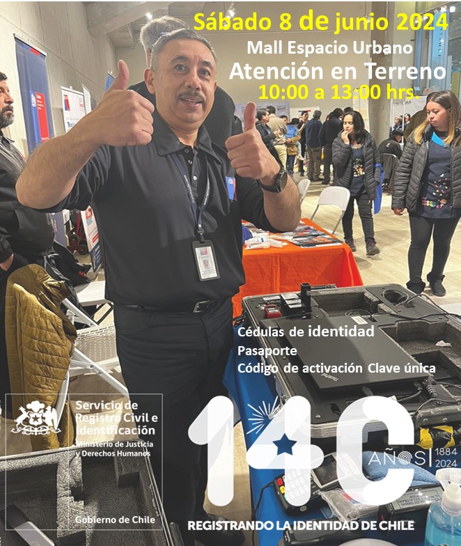 RCivil_Magallan's tweet photo. Mañana sábado 8 de junio, te esperamos en el Mall Punta Arenas, de 10:00 a 13:00 horas, atención por orden de llegada y cupos limitados, aprovecha esta instancia. Entrada al Líder primer piso, por donde se ubica el estacionamiento de taxis.@MinjudhMagallan
@RegCivil_Chile https://t.co/VNtwzhAjiU