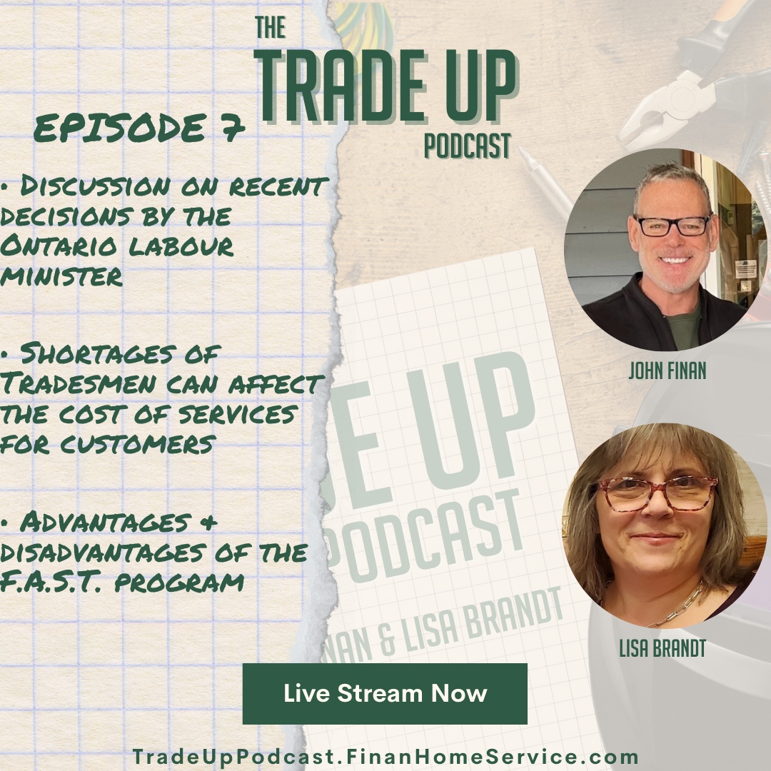 JohnwFinan's tweet photo. Lisa Brandt and I discuss reasons why service calls are more expensive. They take a Mars-and-Venus look at empathy in the workplace. I also weigh in on some government decisions regarding skilled trades.

Listen on https://t.co/nkmhmUaqHc https://t.co/JtaOO9ZK7i