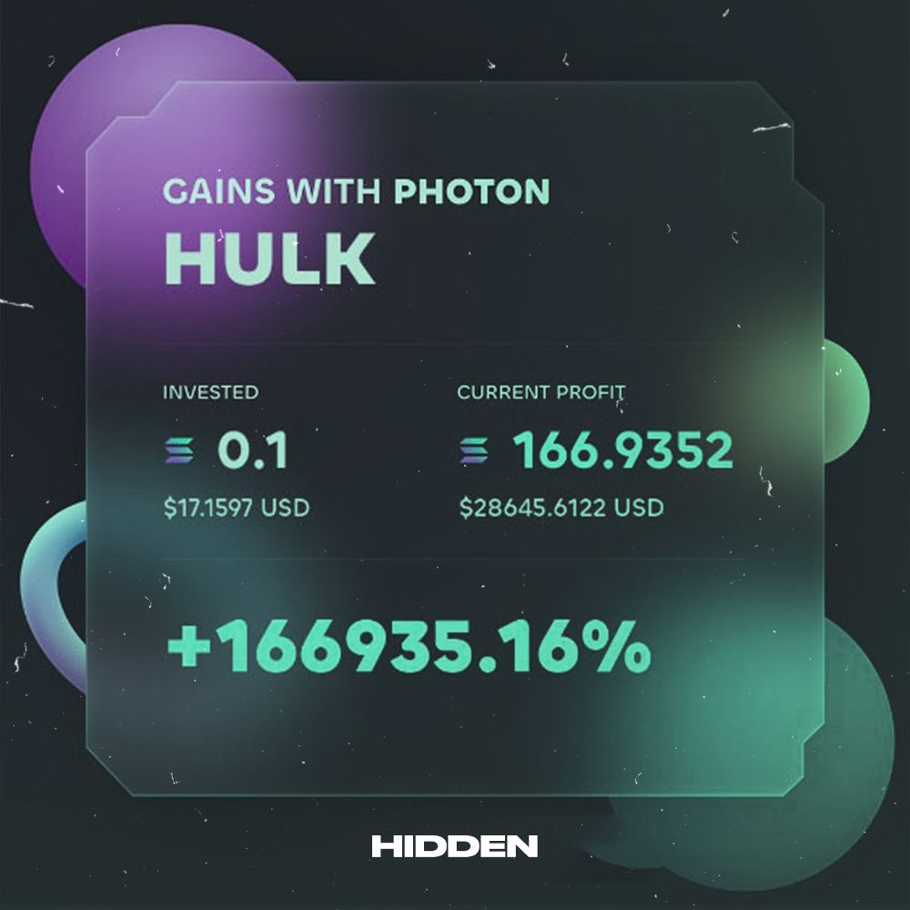 hiddensociety's tweet photo. OVER 150,000% ROI ON $HULK? 👀
$8,295 -> $16,000,000 

With our in-house monitors, our members were the FIRST to catch this coin, and one member even profited $280,000. 🔮 

The best alpha for the best price, period. 🤝
https://t.co/uw2vBfJswO https://t.co/CKkNk2zMEg