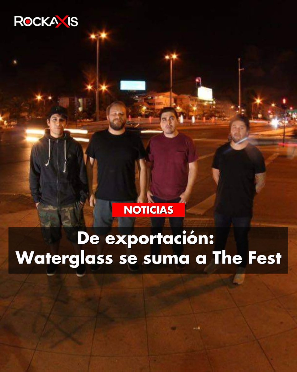 rockaxisoficial's tweet photo. 🎸 La banda chilena Waterglass tocará en The Fest, un prestigioso festival de hardcore punk en Gainesville, Florida, del 25 al 27 de octubre.
¡Más detalles en nuestra web! 🌐 👉🏼https://t.co/iC9TsBoQSh
#Waterglass #TheFest #Rockaxis https://t.co/WnMOLVwhOG