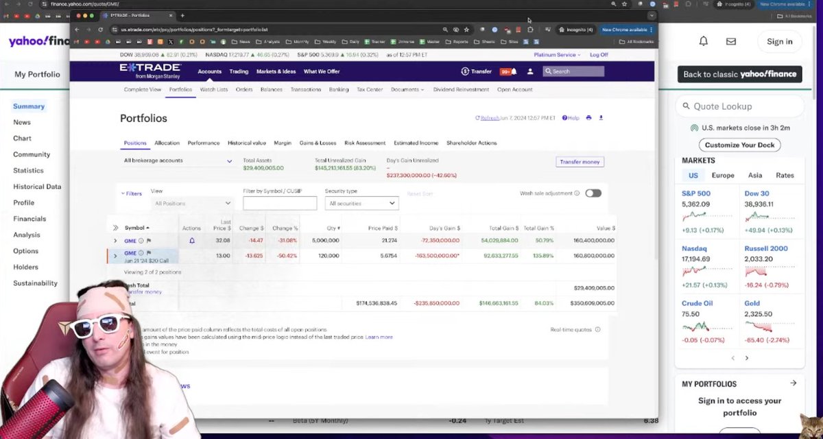 faststocknewss's tweet photo. Kitty portfolio update $GME $AMC down $235.85M today https://t.co/fbLHRhpiJ7