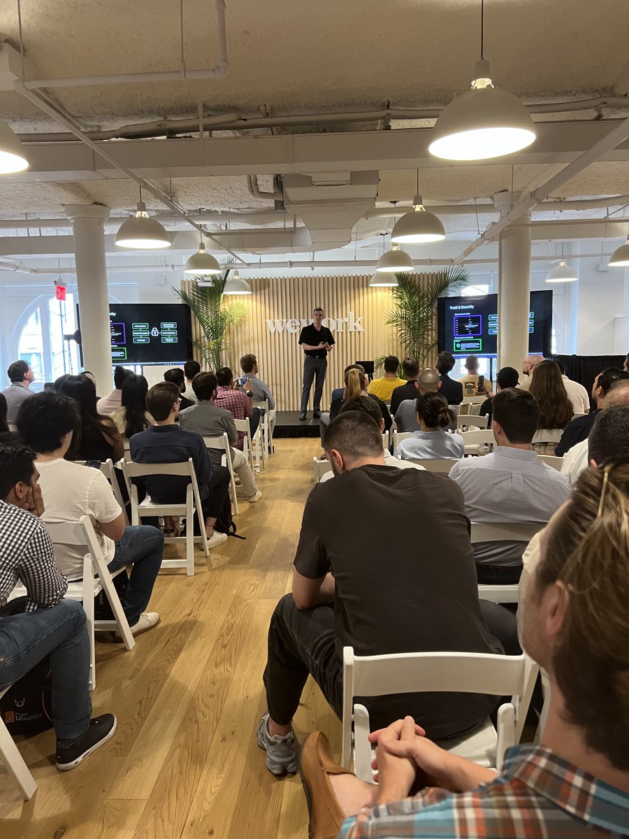 T__Lowe's tweet photo. That's a wrap! Thanks a ton to everyone who made it out to @metal__ai's #NYTechWeek event yesterday. It was awesome to share what we've built in applied AI for PE &amp; VC.

And thanks to @WeWork for hosting us, and @Techweek_ for coordinating an amazing week of events for the city😎 https://t.co/s2PGumJWJO