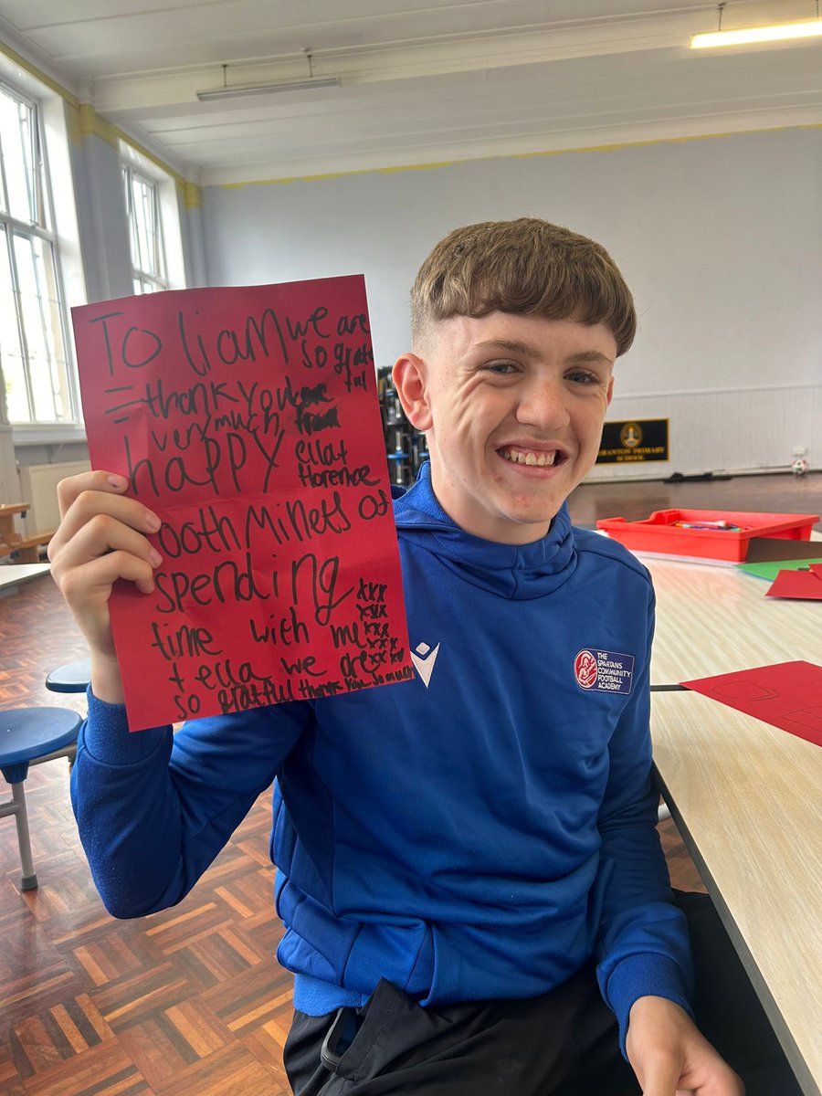Spartans_CF's tweet photo. ❤️❤️ Youth Work volunteer Liam got a letter of thanks 😊. Amazing commitment from Liam and what a wonderful gesture from the young people 👏👏 #volunteerweekscot #volunteersweek https://t.co/qjIyumZsBQ
