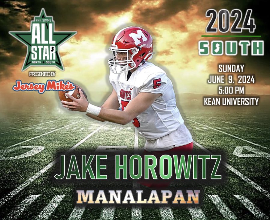 FansManalapan's tweet photo. Good luck to @jakehorowitz18 this weekend in the @PSimmsNoSoGame playing for the South in the All State Game! #letsgobraves #lacesout @DominickLepore1 https://t.co/aR1GMQl0OH