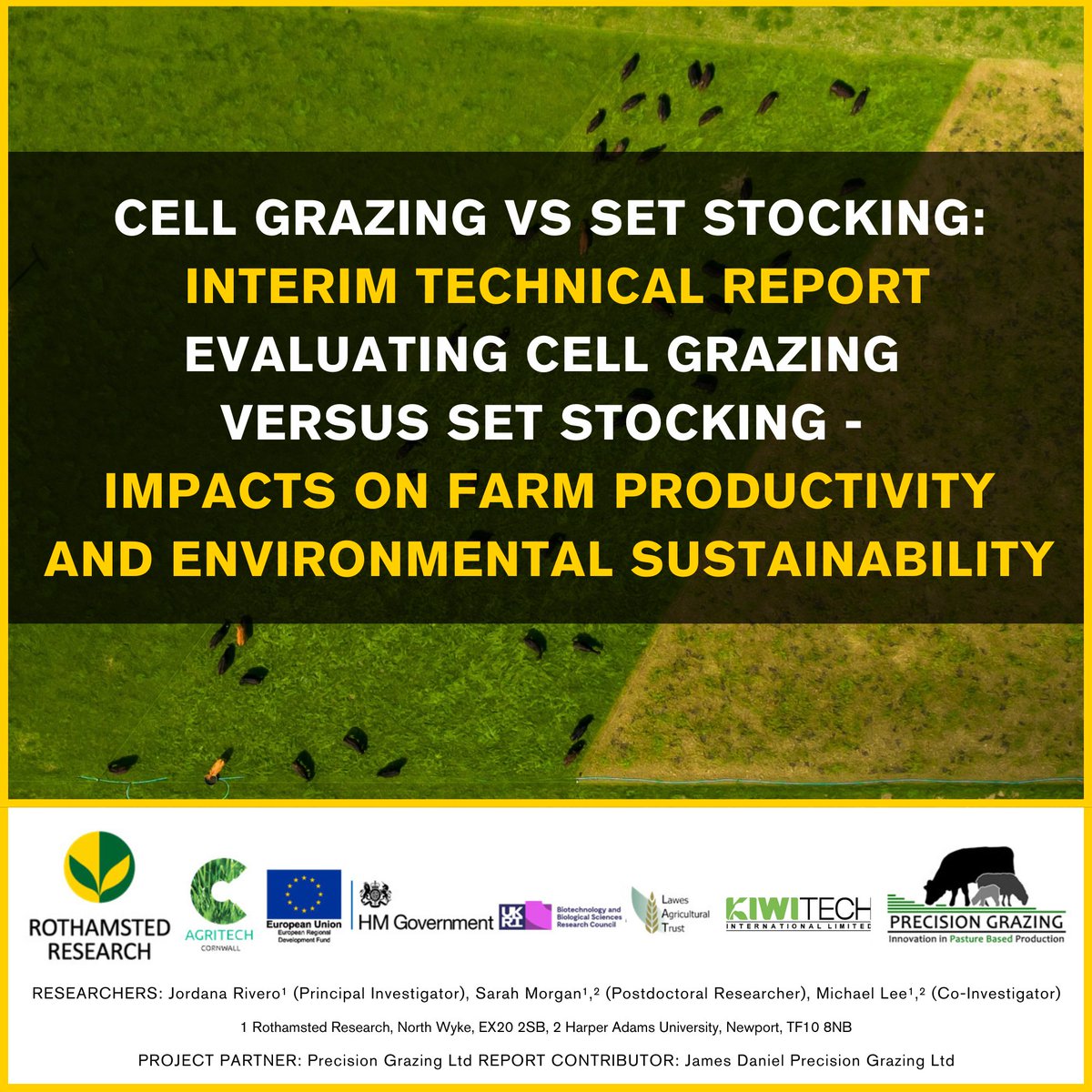 We undertook this research to scientifically validate &amp; quantify benefits of Techno/Cell Grazing

Our goal was to advocate for the method &amp; highlight  impact on the environment and productivity is not about the number of animals, but how they are managed.
precisiongrazing.com/cell-grazing-v…