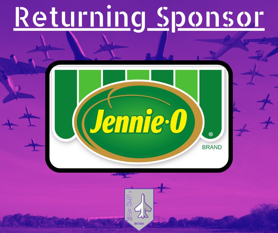 PoskinJetsFC's tweet photo. For our final returning sponsor, we have Jennie-O/Hormel!

They have supported us from the very beginning, and we are very grateful! THANK YOU for helping us from day one.

#PJFC #2024SZN #sponsors #thankyou #FlightClub✈ https://t.co/817VrXrtg2