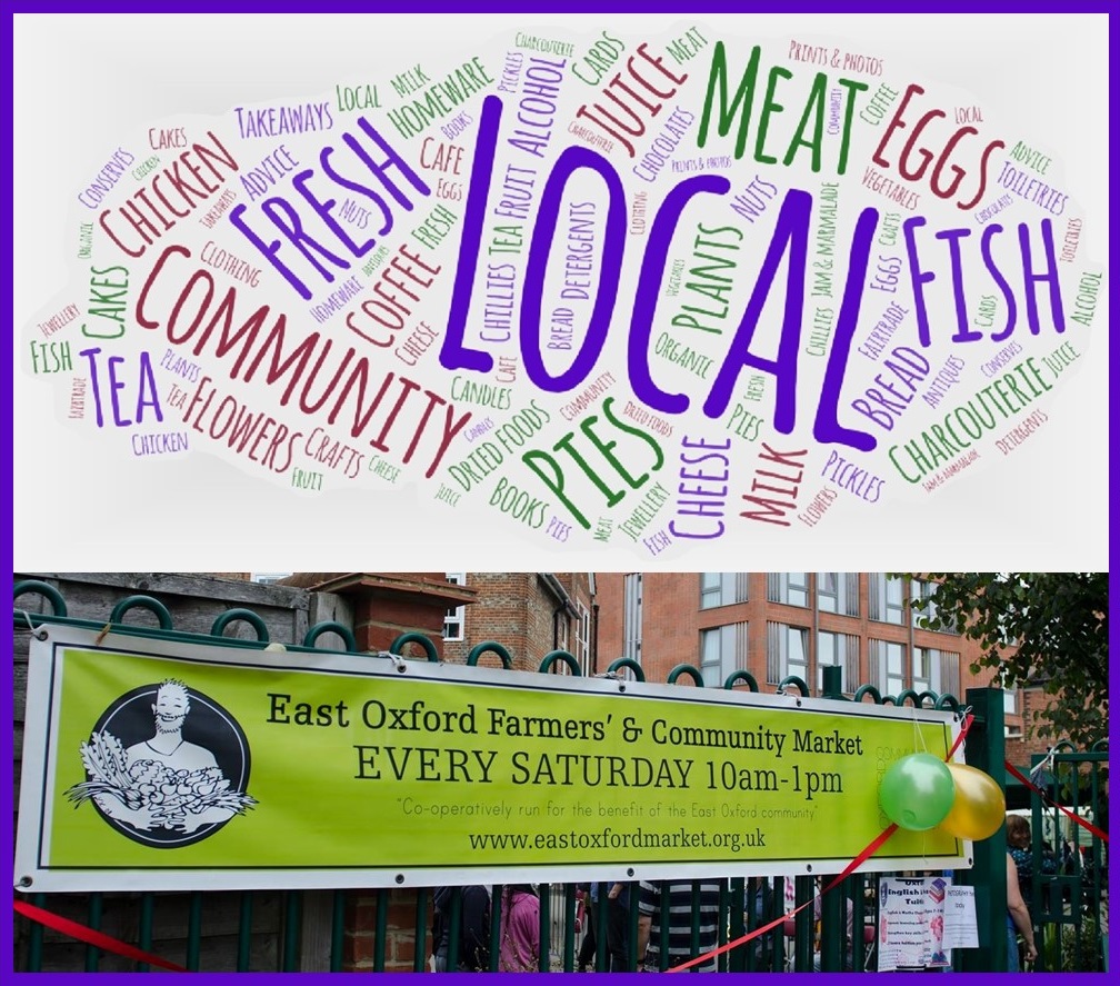 The market is now closed.

Sign up to our weekly e-newsletter for details of stalls at each market via our website or email info@eastoxfordmarket.org.uk.

See you next Saturday!
