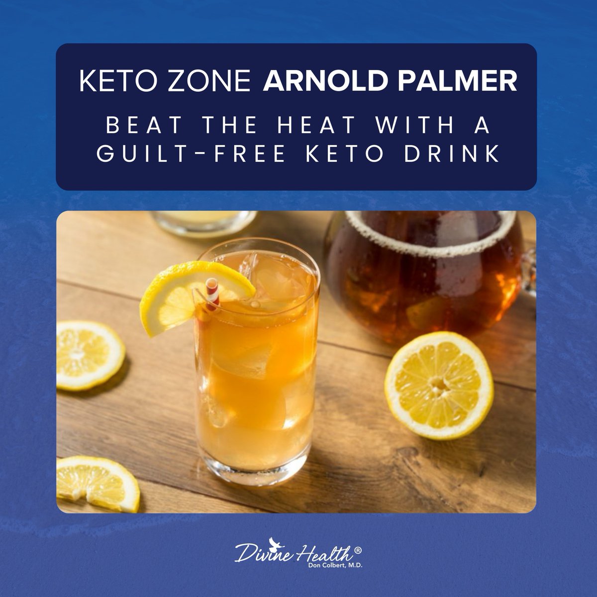DonColbert's tweet photo. ☀️ Warm weather, longer days, fireworks, flowers and butterflies. There’s so much to celebrate about summer, like a tall glass of Keto Arnold Palmer. Here's the recipe: https://t.co/jzMALSOgaz
#drcolbert #health #divinehealth #ketoarnoldpalmer #arnoldpalmer #lemonade #icedtead https://t.co/X8iMvyNwft