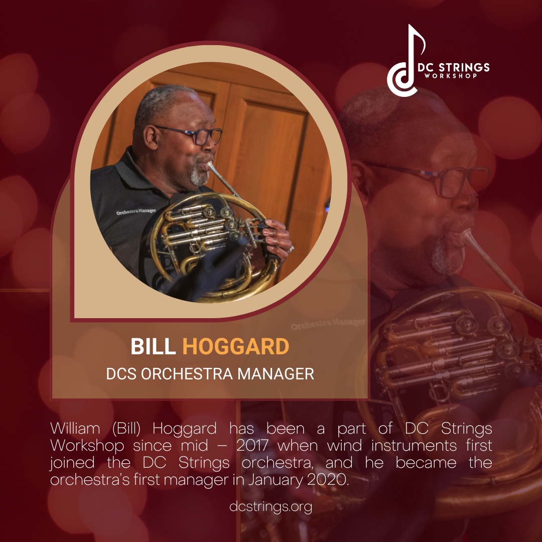 Meet Bill Hoggard, our dedicated DC Strings Workshop Orchestra Manager! 🎶 Since joining us in mid-2017, Bill has been instrumental in our journey, and he stepped into the role of orchestra manager in January 2020. 

With a rich background in Business, Finance, Project Managem...