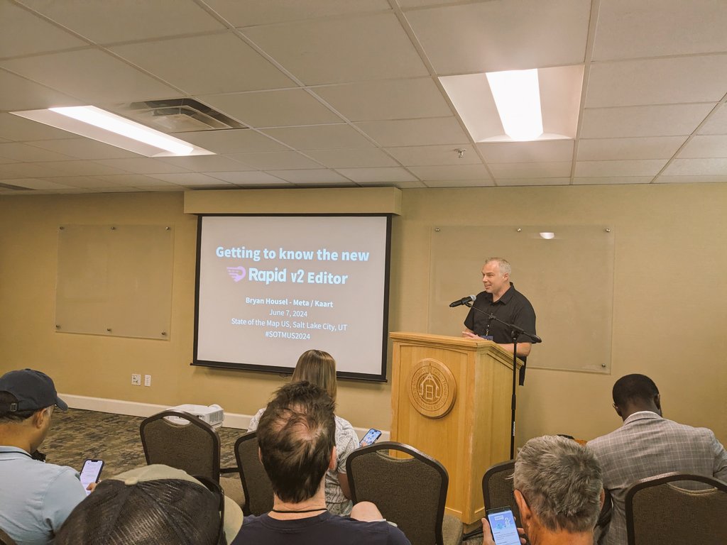 Levente Juhász (@juhaszlevi) on Twitter photo Next up <a href="/bhousel/">Bryan Housel</a> talking about <a href="/mapwithrapid/">Rapid Editor</a>! So many cool talks and people. <a href="/sotmus/">State of the Map US</a> #sotmus2024 #sotmus <a href="/OpenStreetMapUS/">OpenStreetMap US</a> #OpenStreetMap Next up <a href="/bhousel/">Bryan Housel</a> talking about <a href="/mapwithrapid/">Rapid Editor</a>! So many cool talks and people. <a href="/sotmus/">State of the Map US</a> #sotmus2024 #sotmus <a href="/OpenStreetMapUS/">OpenStreetMap US</a> #OpenStreetMap
