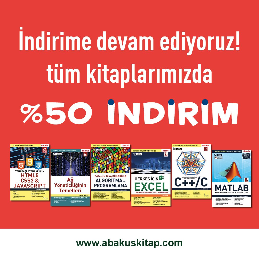 Yaz indirimlerimiz devam ediyor. Tüm kitaplarımıza sitemizden %50 indirimle sahip olabilirsiniz.