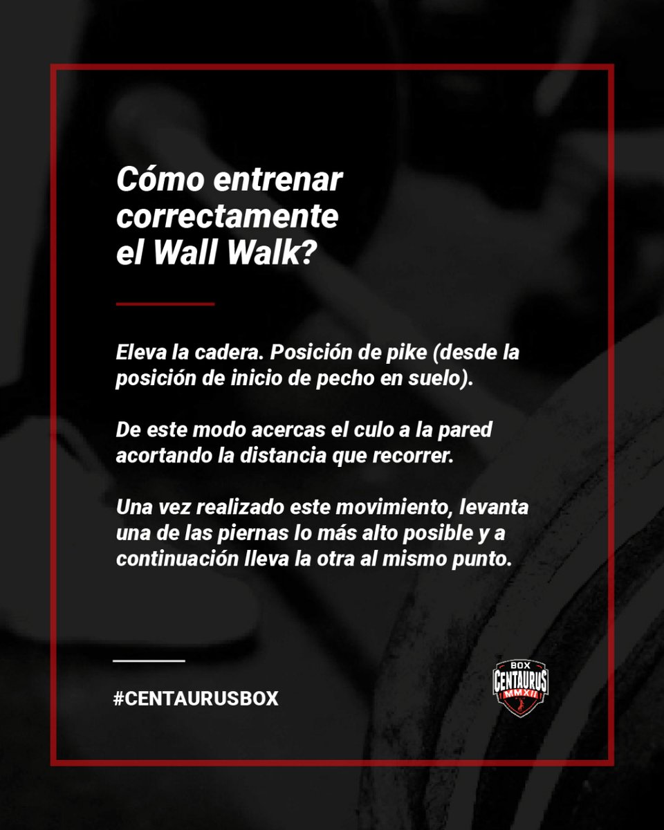 centaurusvigo's tweet photo. Hoy os dejamos unos tips para trabajar el Wall Walk. Qué tal se os da? Os gusta el ejercicio? 🤓

#Vigo #Pontevedra #Galicia #CentaurusBox #Gimnasio #CrossTraining #fitness #entrenamiento #training #motivation https://t.co/9SXIlc911b