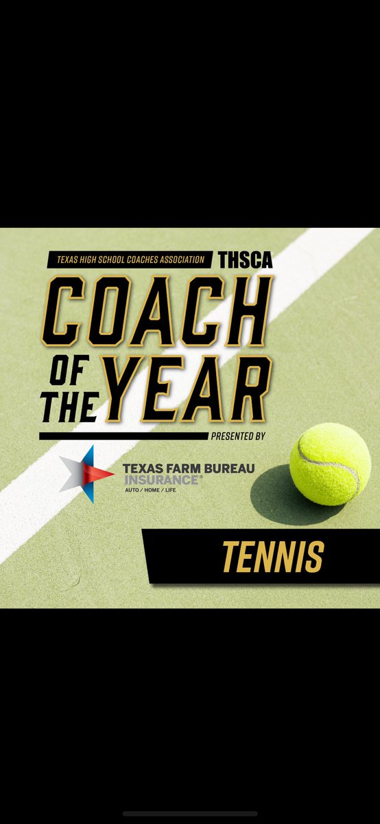 MHSTennis2's tweet photo. Thank you @THSCAcoaches and thank you McGregor Nation. Proud to represent great kids and community. To be mentioned in such a group of all-star coaches is an honor. https://t.co/kKhUQJ1NYA