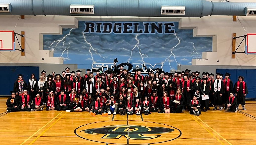 Ridgeline_MS's tweet photo. YHS graduates were recognized this week at the 2024 Grad Walk. We had an assembly to hear from two graduates who told stories about their journey to graduation. Our middle school students were asked to think about their own journey to graduation. Congrats, YHS grads! #STORMFamily https://t.co/IfWo81Ymw4