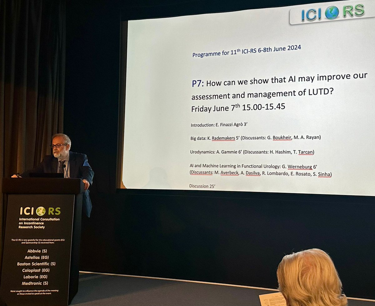 Enrico Finazzi Agrò (@efinazziagro) on Twitter photo #ICI Research Society 2024: our proposal on artificial intelligence to drive diagnosis and treatment in #FunctionalUrology.
<a href="/icsoffice/">ICS</a> <a href="/Uroweb/">European Association of Urology (EAU)</a> #ESFU <a href="/_SIUD/">SIUD - Società Italiana di Urodinamica</a> <a href="/SIU_Italia/">Società Italiana di Urologia</a> <a href="/sufuorg/">SUFU</a> <a href="/SIU_urology/">SIU-Urology</a> #ICI Research Society 2024: our proposal on artificial intelligence to drive diagnosis and treatment in #FunctionalUrology.
<a href="/icsoffice/">ICS</a> <a href="/Uroweb/">European Association of Urology (EAU)</a> #ESFU <a href="/_SIUD/">SIUD - Società Italiana di Urodinamica</a> <a href="/SIU_Italia/">Società Italiana di Urologia</a> <a href="/sufuorg/">SUFU</a> <a href="/SIU_urology/">SIU-Urology</a>