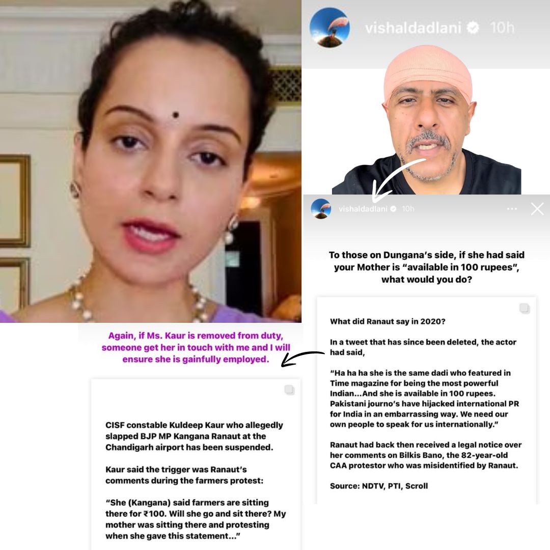 ABhishokarma's tweet photo. Bollywood woke singer is ready to seek employment as a CISF constable.

He fails to understand that the constable slapped a newly elected Member of the Lok Sabha, Kangana.

She is not anymore of that Bollywoodiya... https://t.co/O4UFNvMZdL