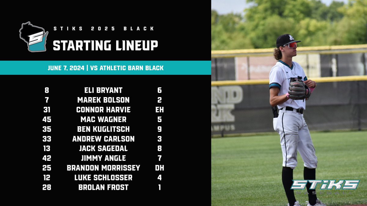 GRB STiKS 2025 Black Summer Opening Day Lineup! Time to get after it. #STiKS