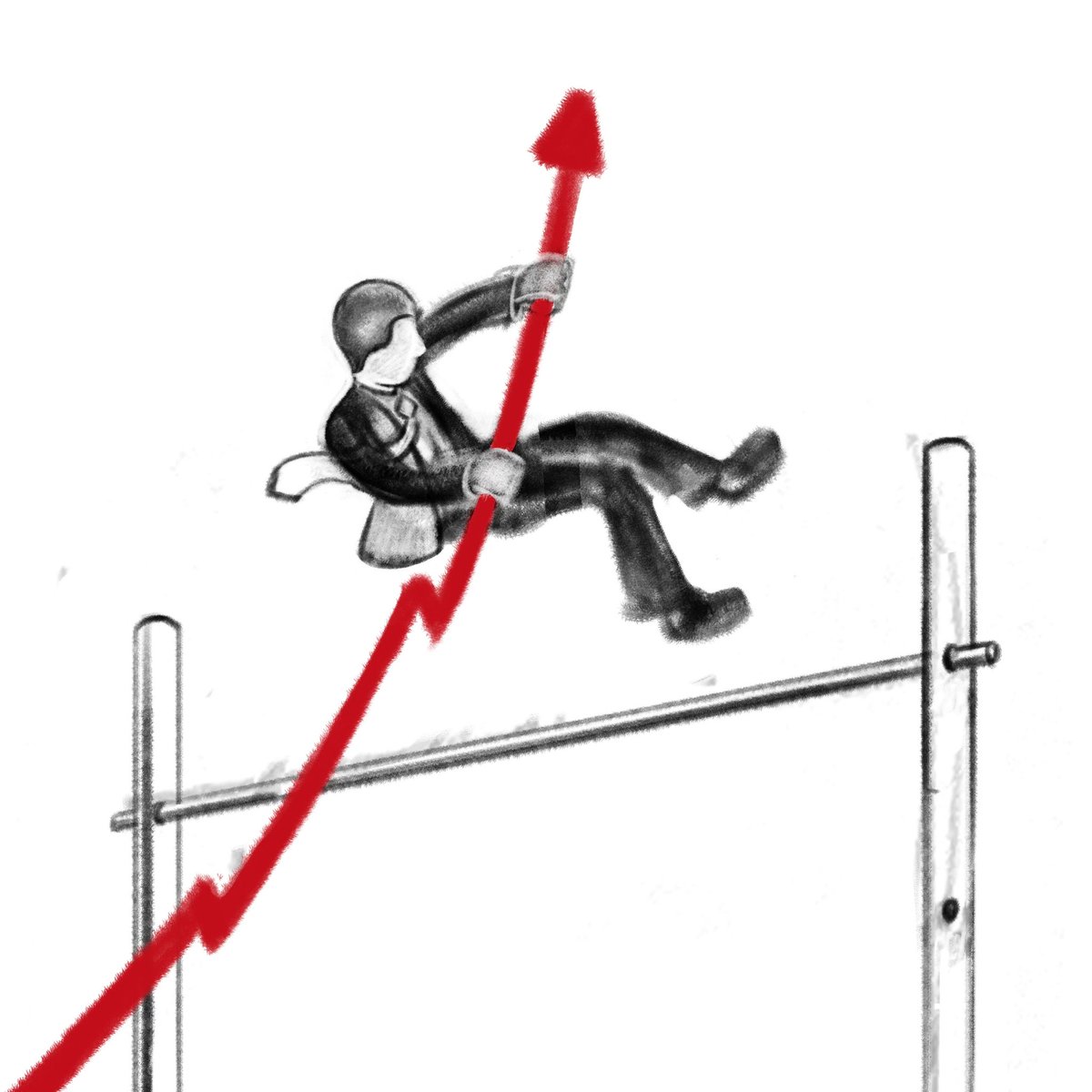 New #cover #illustration for <a href="/wiwo/">WirtschaftsWoche</a> about #DAX jumping over 20000 Points. And some unused #sketches.