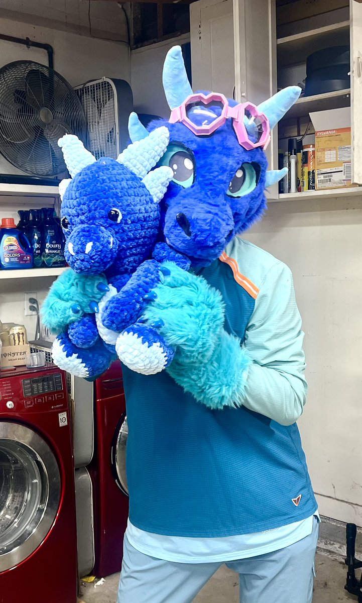 it’s me and mini-me!
#fursuitfriday