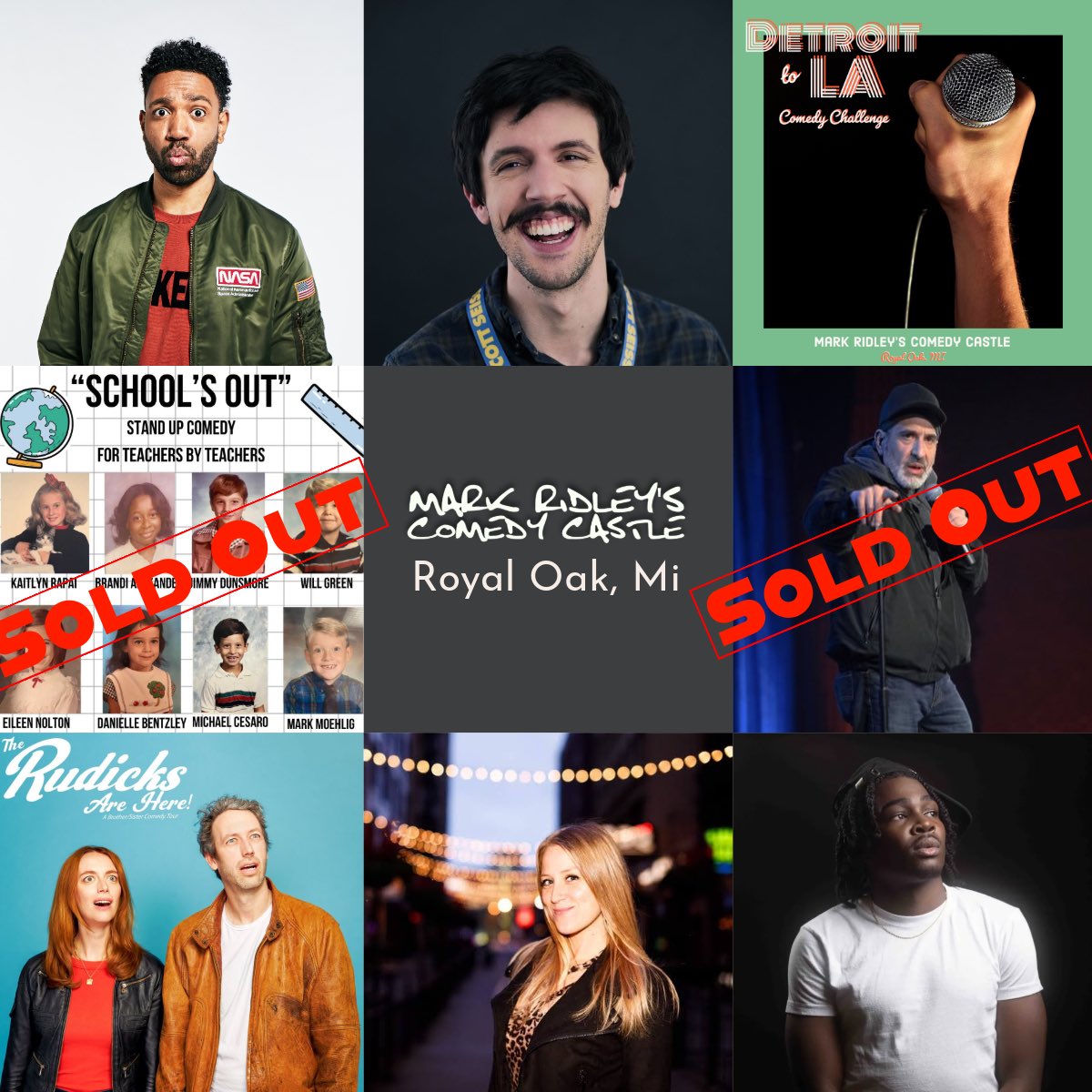 Comedy Castle (@comedycastle) on Twitter photo Upcoming shows:
<a href="/jdwitherspoon/">J.D.</a> - June 6, 7 & 8
<a href="/ScottSeiss/">Scott Seiss</a> - June 13, 14 & 15
Detroit 2 LA - June 18
Schools Out Special - SOLD OUT
<a href="/attell/">Dave Attell</a> - SOLD OUT
Rudick Siblings - June 23
@mary_santora - June 27, 28 & 29
<a href="/Guapedupkam/">Kamsoofunny</a> - June 30
Tickets: comedycastle.com Upcoming shows:
<a href="/jdwitherspoon/">J.D.</a> - June 6, 7 & 8
<a href="/ScottSeiss/">Scott Seiss</a> - June 13, 14 & 15
Detroit 2 LA - June 18
Schools Out Special - SOLD OUT
<a href="/attell/">Dave Attell</a> - SOLD OUT
Rudick Siblings - June 23
@mary_santora - June 27, 28 & 29
<a href="/Guapedupkam/">Kamsoofunny</a> - June 30
Tickets: comedycastle.com