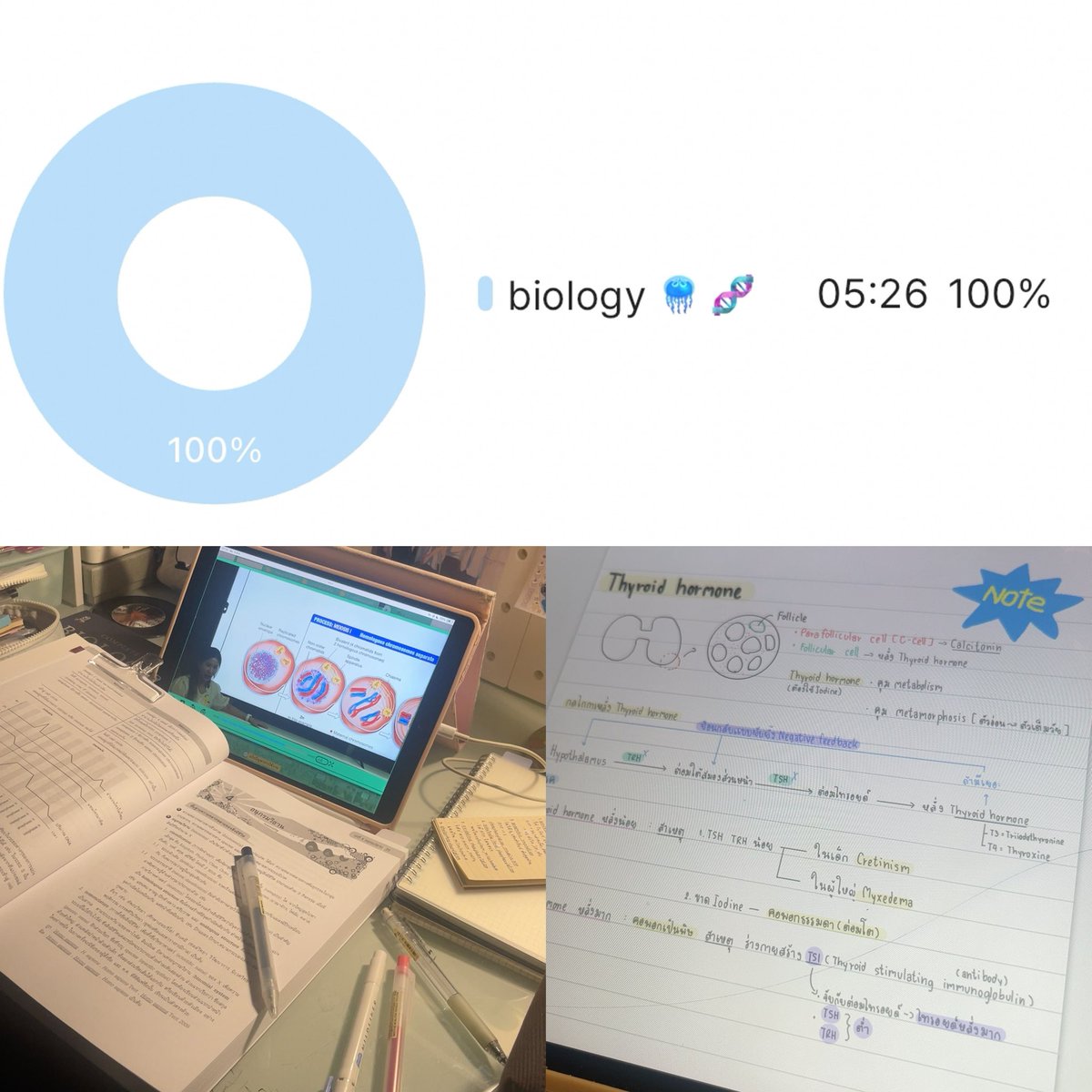 junjaylor's tweet photo. (DAY16-17) #junjaylor
🩰 6-7 June 08:32:59
biology 🪼🧬
° เมื่อวานเป็นทบทวนพื้นฐานชีวะ ทำข้อสอบนิดหน่อย
° วันนี้เป็นHomeostasis แบบระเอียด😵💫
° bio molecule
° จบพื้นฐานชีวะแล้ว หลังจากนี้จะเริ่มแบบจริงจังแล้วนะ ૮ ݁𐙚𑁦𑀯 𑁦݂𑁤
#dek70 https://t.co/NHc4VFrndL