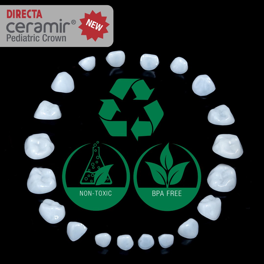 directausa's tweet photo. Highly esthetic pediatric crowns that are both safe and bio-sustainable, so that you can offer the best for your pediatric patients. Ceramir Pediatric Crowns – Simply Perfected, only by Directa USA.

Discover more: https://t.co/839lohvMeb
#DirectaUSA #Ceramir #PedoCrowns https://t.co/HpSpMMA0lb