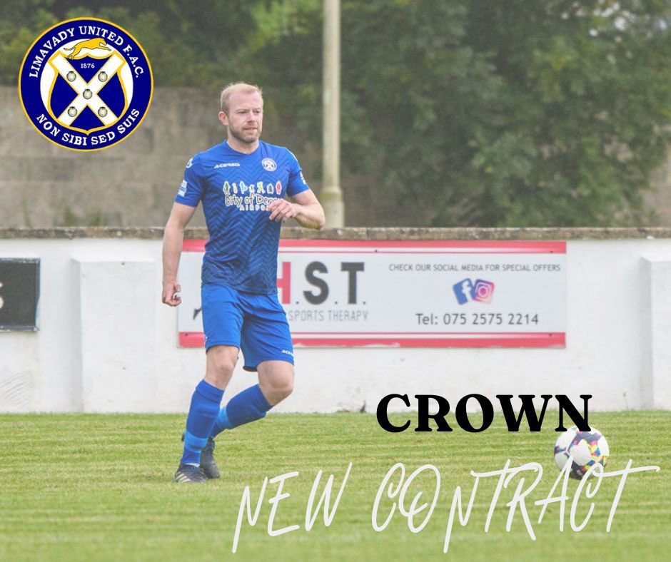 LimavadyUtdFC's tweet photo. Limavady United are delighted to announce that Dean Brown, Graham Crown, Richard Purcell &amp; Joe McCready have agreed to re-sign for season 24/25 https://t.co/DPF9Kk5WVG