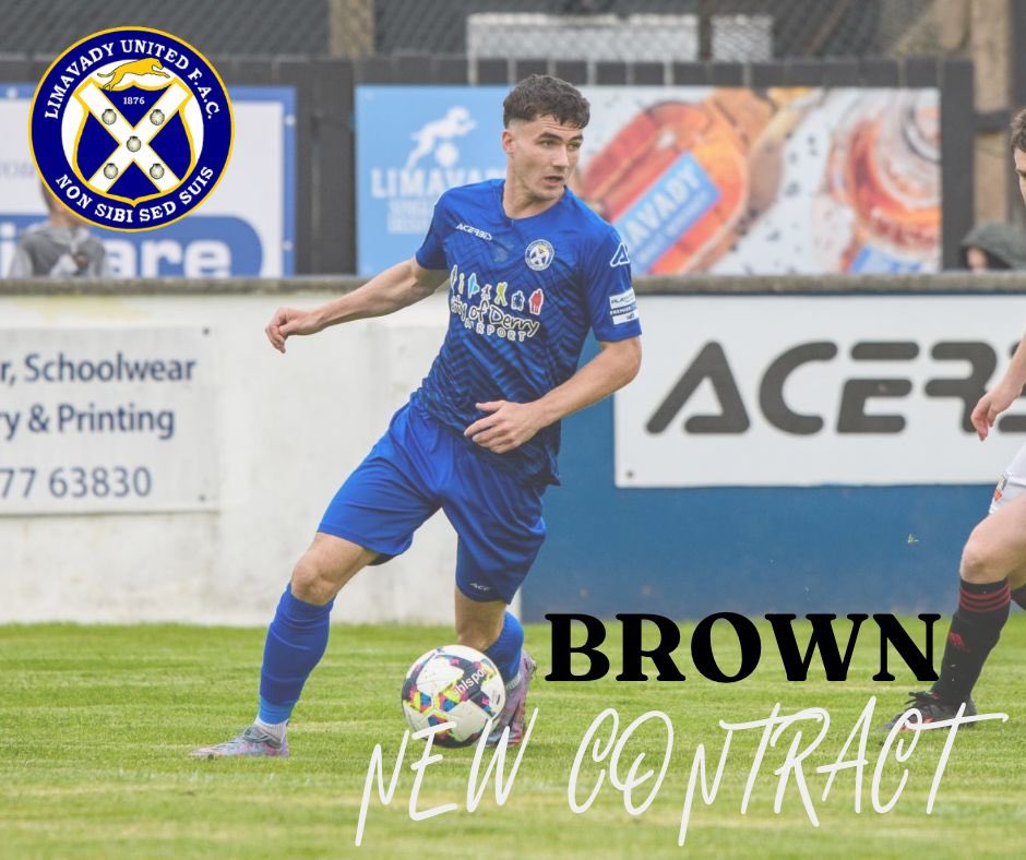 LimavadyUtdFC's tweet photo. Limavady United are delighted to announce that Dean Brown, Graham Crown, Richard Purcell &amp; Joe McCready have agreed to re-sign for season 24/25 https://t.co/DPF9Kk5WVG