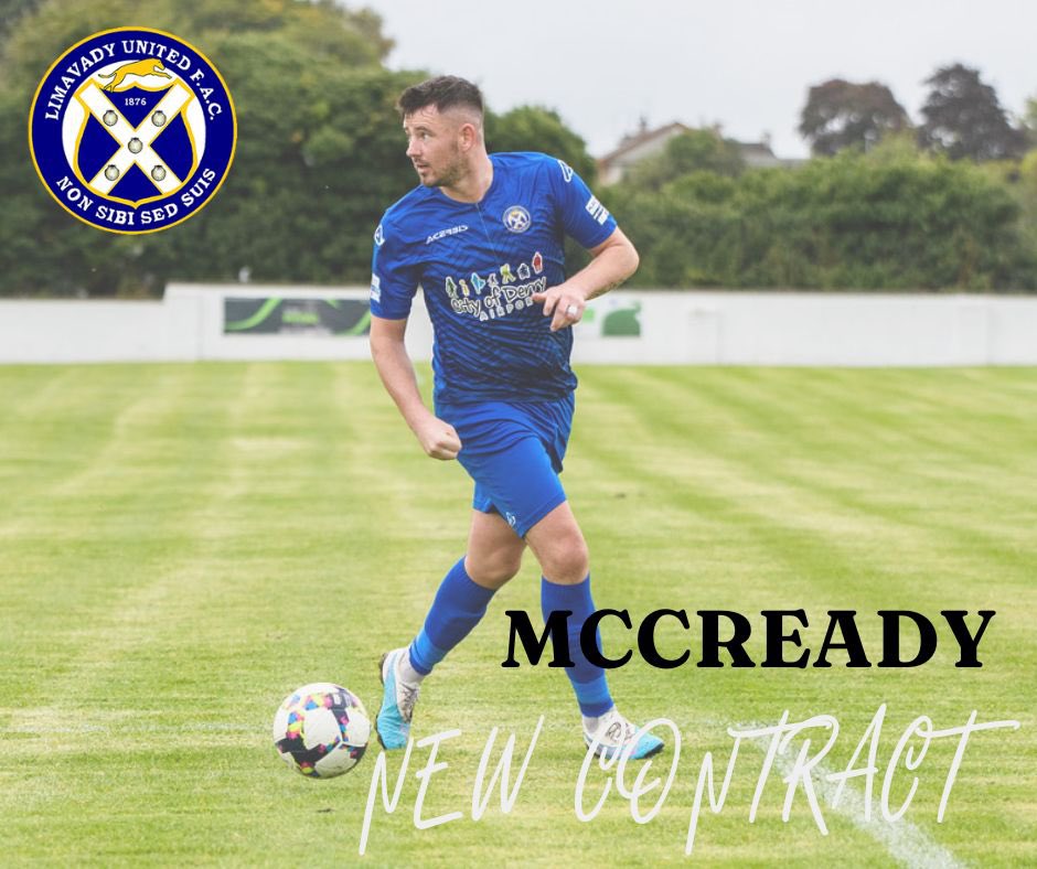 LimavadyUtdFC's tweet photo. Limavady United are delighted to announce that Dean Brown, Graham Crown, Richard Purcell &amp; Joe McCready have agreed to re-sign for season 24/25 https://t.co/DPF9Kk5WVG