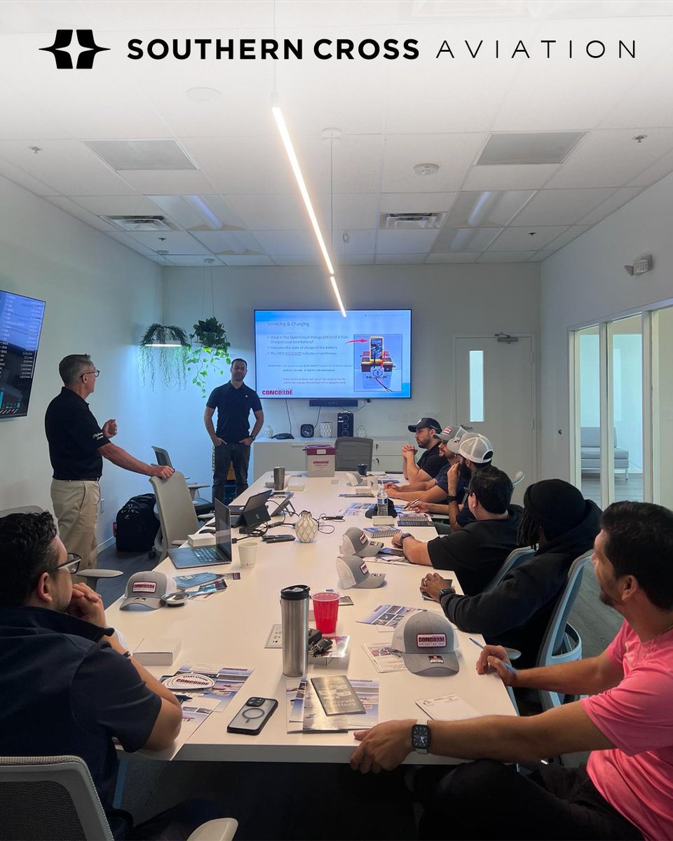 SCrossAviation's tweet photo. Proud to keep our knowledge up-to-date! Our team has successfully completed another round of Concorde battery maintenance and storage training. Delivering the highest quality components is our top priority! 🛩️

#ConcordeBatteries #AviationMaintenance #SouthernCrossAviation https://t.co/b7vI1txWUw