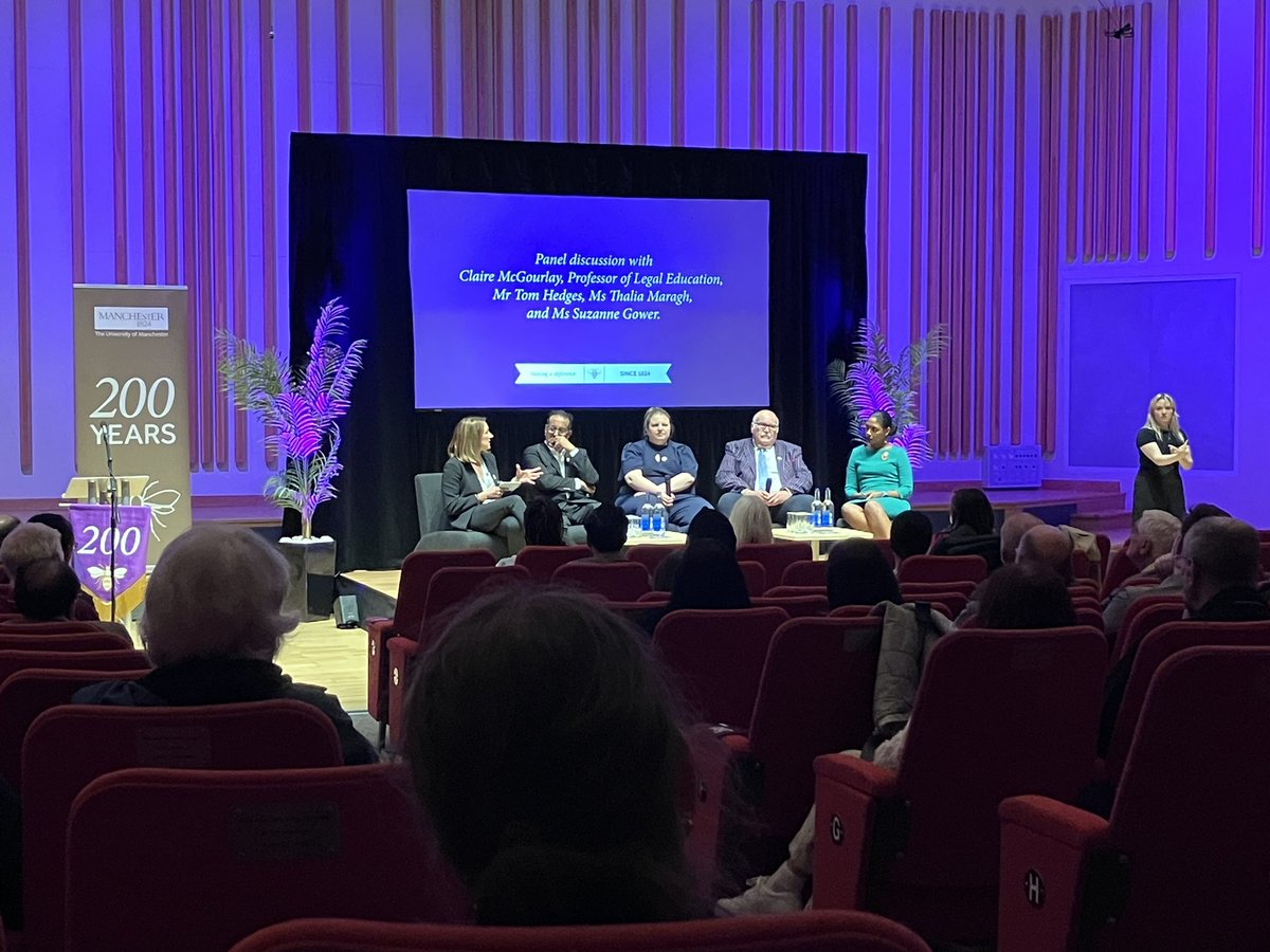 It’s not even halfway through tonight’s Talk 200 lecture with <a href="/OfficialUoM/">The University of Manchester</a>’s Chancellor <a href="/nazirafzal/">nazir afzal</a> &amp; an excellent panel of guests chaired by <a href="/CMcgourlay/">Claire McGourlay</a> and already there’s lots of food for thought about much that needs fixing in access to justice manchester.ac.uk/discover/bicen… #uom200