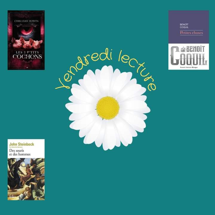 hist_pakrett's tweet photo. Parmi les bonnes habitudes de juin, on retrouve notre rendez-vous hebdomadaire #VendrediLecture 
Aujourd'hui un roman de #steinbeck #dessourisetdeshommes, un #conteinterdits #3petitscochons et un troisième roman pour la #bibliothequeorange, il s'agit de "Petites choses" de https://t.co/56BpWATgUA