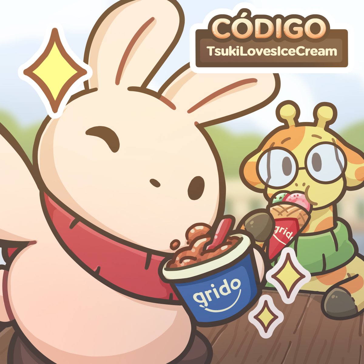 GridoHelados's tweet image. Ustedes lo pidieron tanto que tuvimos que hacerlo realidad, ¡llegó el nuevo código de Grido para Tsuki! 🥕

Apuren a reclamarlo y muéstrennos acá abajo como vienen esas casas 🐰🏡

CÓDIGO: TsukiLovesIceCream 🍦