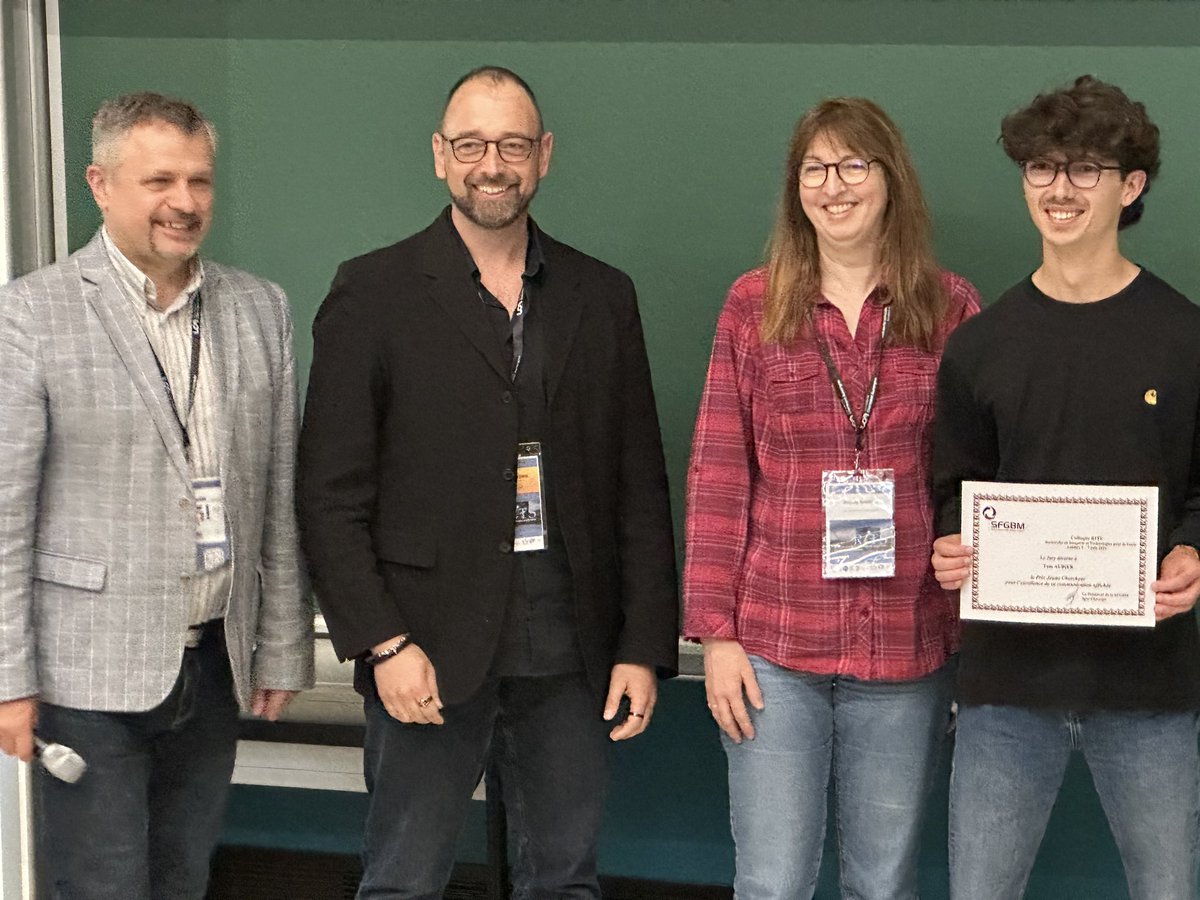 LAB_TAU's tweet photo. The LabTAU is so proud of their doctoral students Clément FOULLOUNOUX and Tom AUBIER for winning best young researcher oral and poster presentation awards, respectively, at this year’s #RITS2024 conference in Clermont-Ferrand! Bravo à vous deux! 👏🏼🥂🍾 #sfgbm #bme #ultrasound https://t.co/5pzvG8wHmg