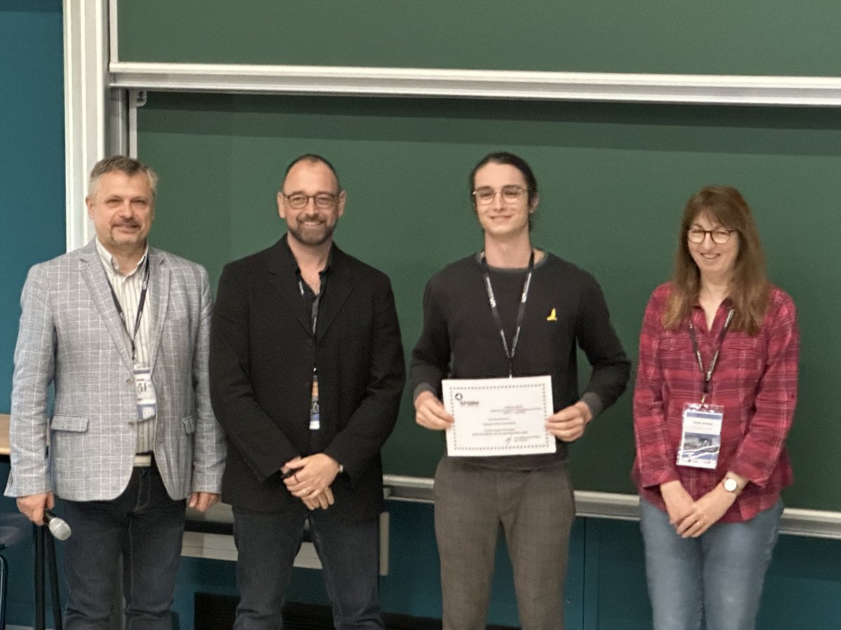 LAB_TAU's tweet photo. The LabTAU is so proud of their doctoral students Clément FOULLOUNOUX and Tom AUBIER for winning best young researcher oral and poster presentation awards, respectively, at this year’s #RITS2024 conference in Clermont-Ferrand! Bravo à vous deux! 👏🏼🥂🍾 #sfgbm #bme #ultrasound https://t.co/5pzvG8wHmg