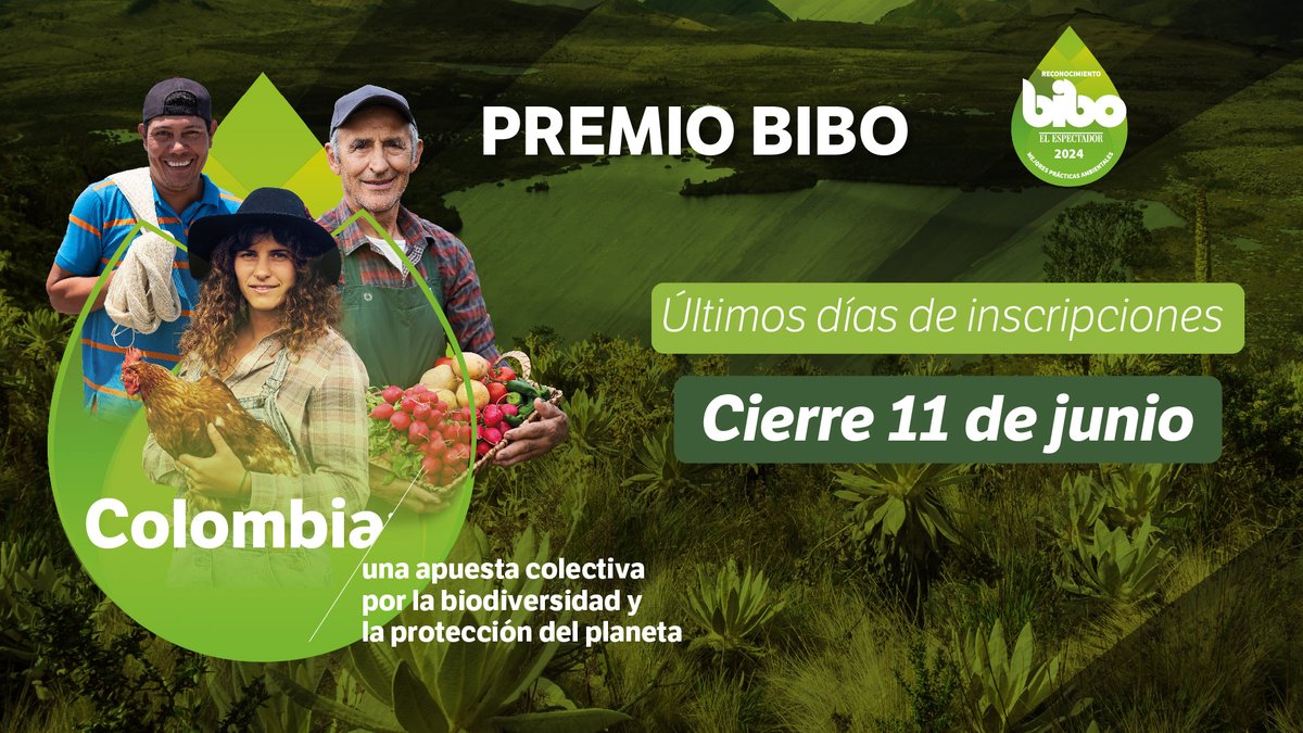 BIBOCol's tweet photo. Faltan pocos días ⏳

Las inscripciones al PREMIO BIBO 2024 están abiertas hasta el 11 de junio. Este es link 🔗 directo de inscripción 👉 https://t.co/aTwwHoL2q6 https://t.co/3EDqFWQJlh