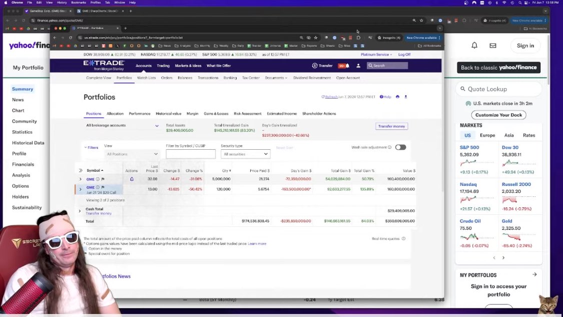 kay_enne's tweet photo. So DFV just confirmed he’s a $GME elitist, he believes in a Ryan Cohen turnaround, that he didn’t sell his account, and that his presence doesn’t pump the stock.

Great stream for #GME holders!

Cheers! 🍻 
#GameStop https://t.co/25MGfMrbmY