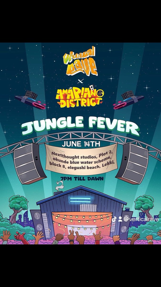 verticalrave's tweet photo. The RAVE is BACK!🥳🔥 

Vertical Rave joins forces with Amapiano District! This edition is special! Come ready to rave, party, dance and sing along!🤩

Secure your tickets now via the link in our bio! 🕺💃 

#VerticalRaveXAmapianoDistrict https://t.co/sC0L5CnFy5