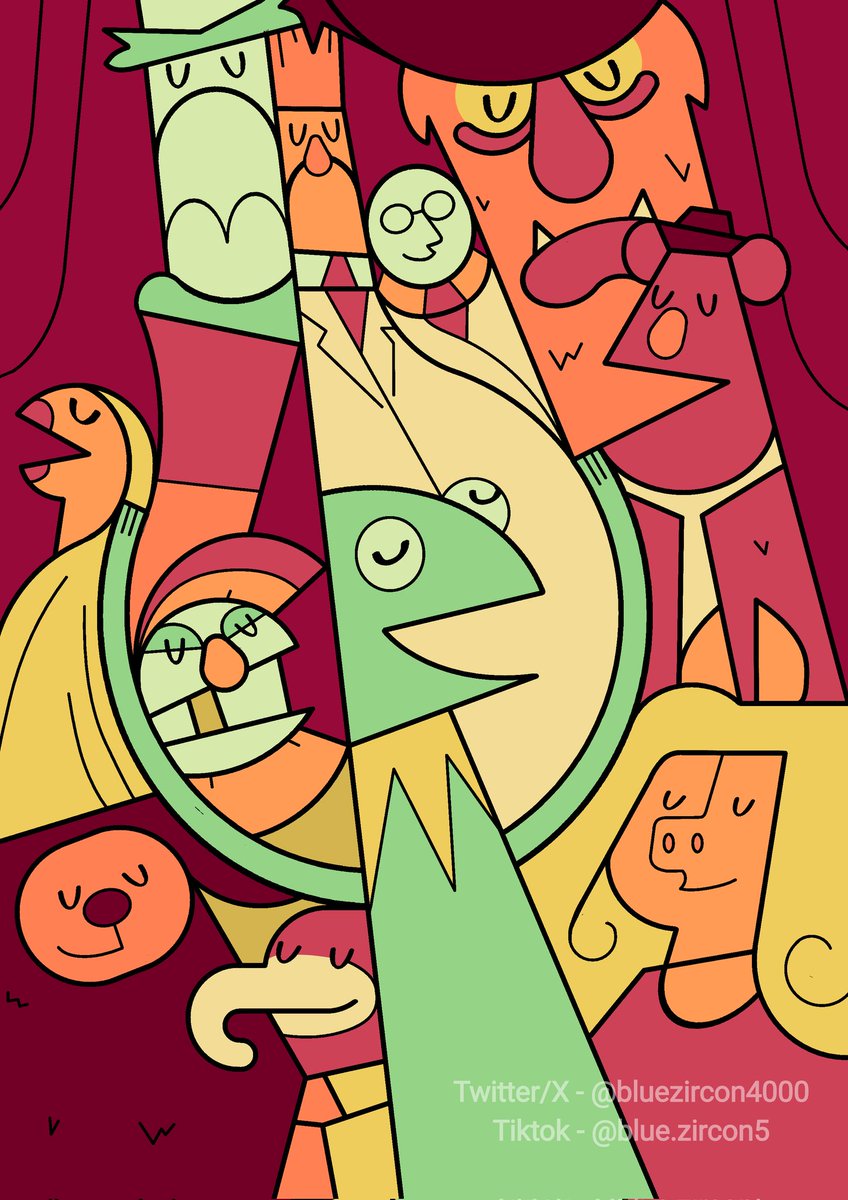 bluezircon4000's tweet image. &apos;The Muppet Show&apos; themed poster based on Ale Giorgini&apos;s style - hope you like it!🎭 

#muppets #muppetshow #muppetart #jimhenson #digitalart