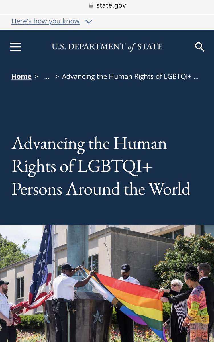 duaxcutee's tweet photo. @usembislamabad Read this  US department of state official website 
Your duty is to advance the rights of all LGBTQ citizens in world and reduce discrimination against homophobia , transphobia , and others https://t.co/M591Rr02eX