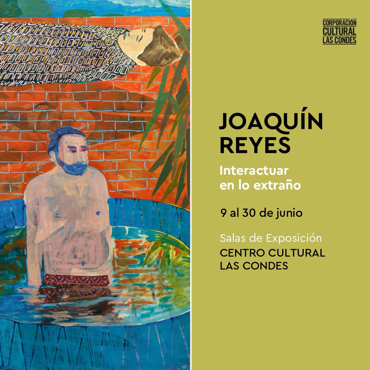 Desde mañana sábado al mediodía: 3 nuevas exposiciones en Centro Cultural #LasCondes 

🎨 Génesis / Mario Morales
📷 El llamado de la montaña / <a href="/DAVchile/">DAV Chile</a> <a href="/mhnchile/">mhnchile</a>
🎨 Interactuar en lo extraño / Joaquín Ruiz 

📍Nuestra Señora del Rosario 30

<a href="/Muni_LasCondes/">Las Condes</a> #cultura