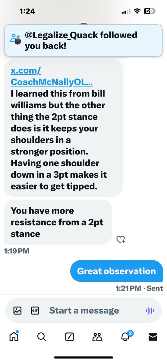 ANOTHER ADD ON TO THE 2 pt stance.