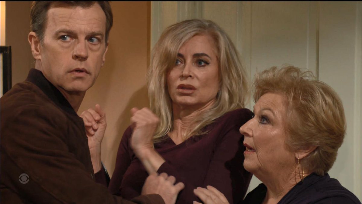 JabotBeauty's tweet photo. #Tucker comes to #Ashley and #Tracy's and #Alans  rescue 🛟 @trevorstjohn @eileen_davidson  @BethMaitlandDQB @YandR_CBS https://t.co/tNfYBeuhK0