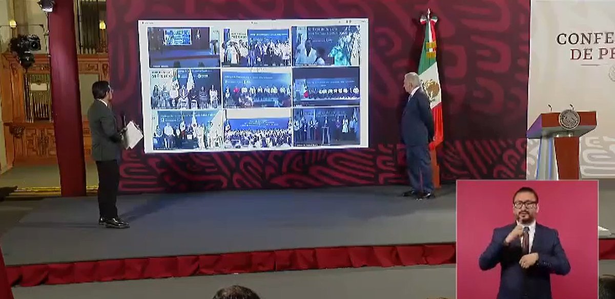 Participación del gobernador de Zacatecas, <a href="/DavidMonrealA/">David Monreal Ávila</a>, en la conferencia matutina del presidente Andrés Manuel López Obrador, refrendando el compromiso de alcanzar un sistema de salud digno y universal.

#ElAñoDeLaPaz
#JuntosSomosPaz

facebook.com/CCL.Zac/videos…