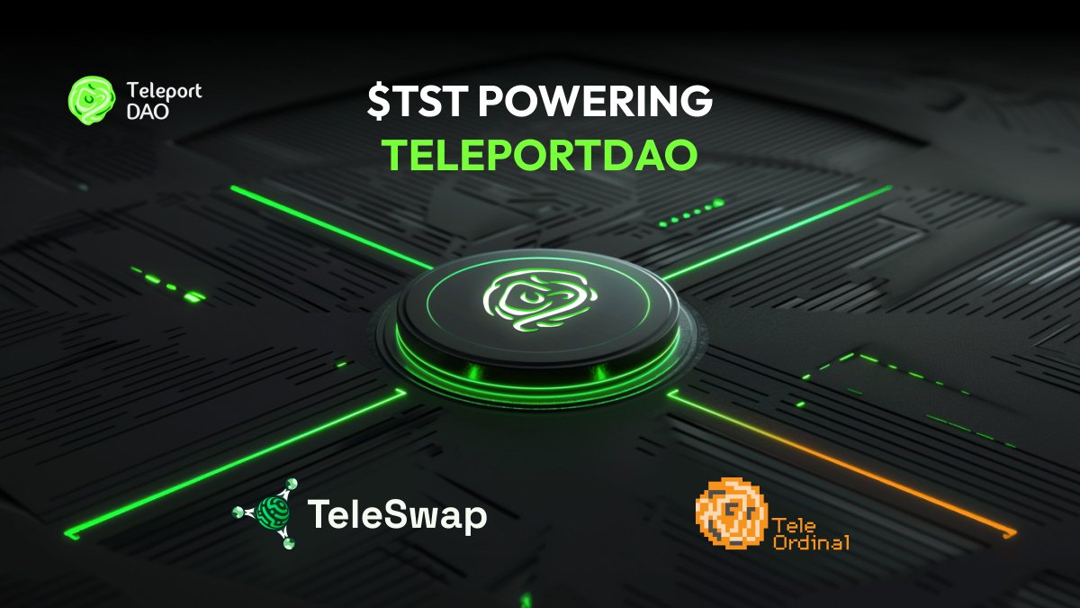 Tele_Swap's tweet photo. $TST powers the entire TeleportDAO ecosystem, including TeleSwap and TeleOrdinal🔋

Now is the perfect time to explore the TeleportDAO System Token and its utilities.

Let’s dive in👇 https://t.co/WGHZSVMPsf
